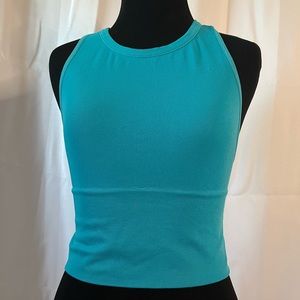 Forever 21 Open Back Blue Tank Top
